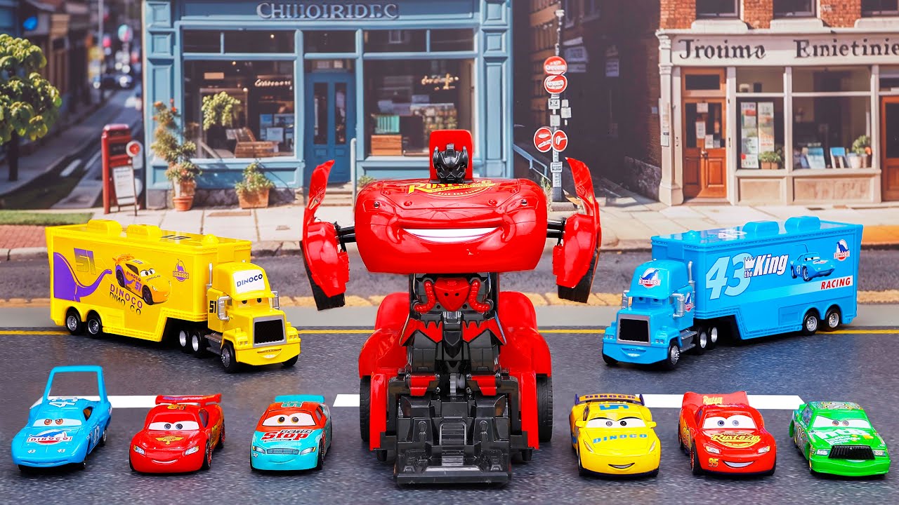 Disney Pixar Cars Unboxing Review | Disney Pixar Cars Go Toy Truck Race Track | Lightning McQueen