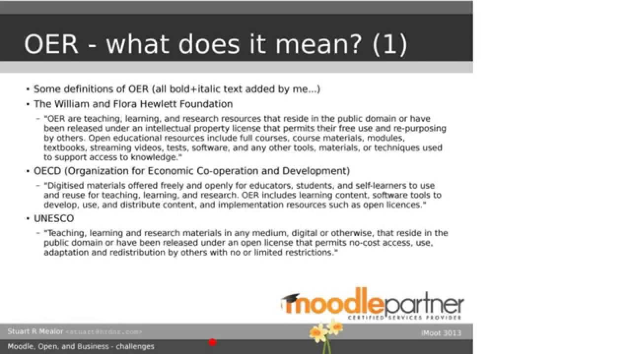 Stuart Mealor - Keynote - Moodle, Open, and Business - trends and challenges - iMoot 2013