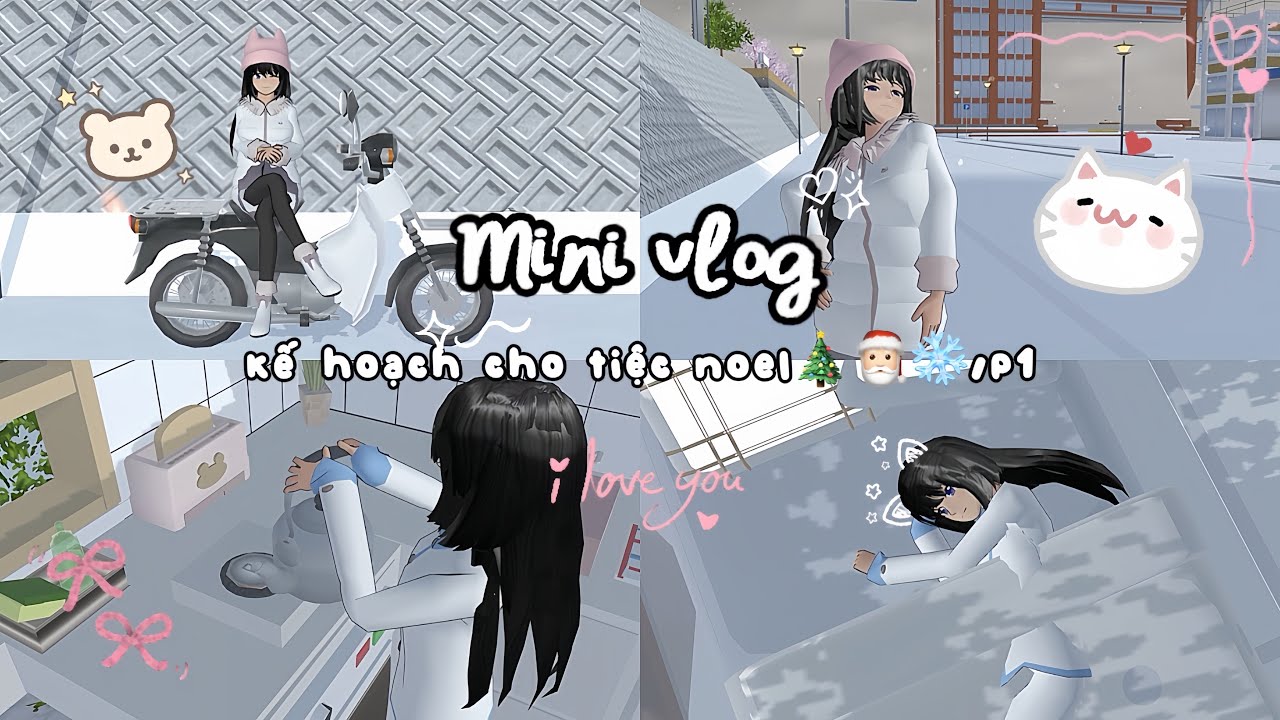 Mini vlog: Kế hoạch cho tiệc Noel🎄🎅🏻❄️/P1 #foryou #sakuraschoolsimulator @vaniday:33