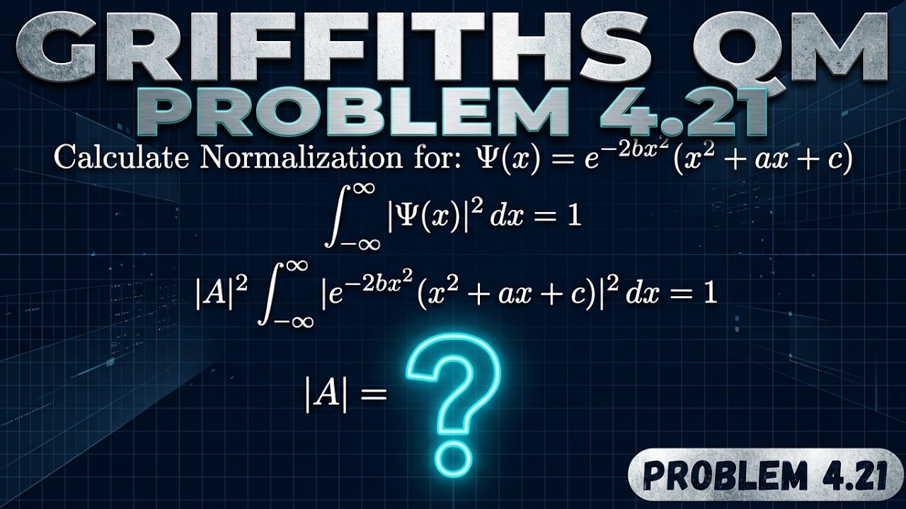 Griffiths QM Problem 4.21 | Raising & Lowering Operators and Normalization