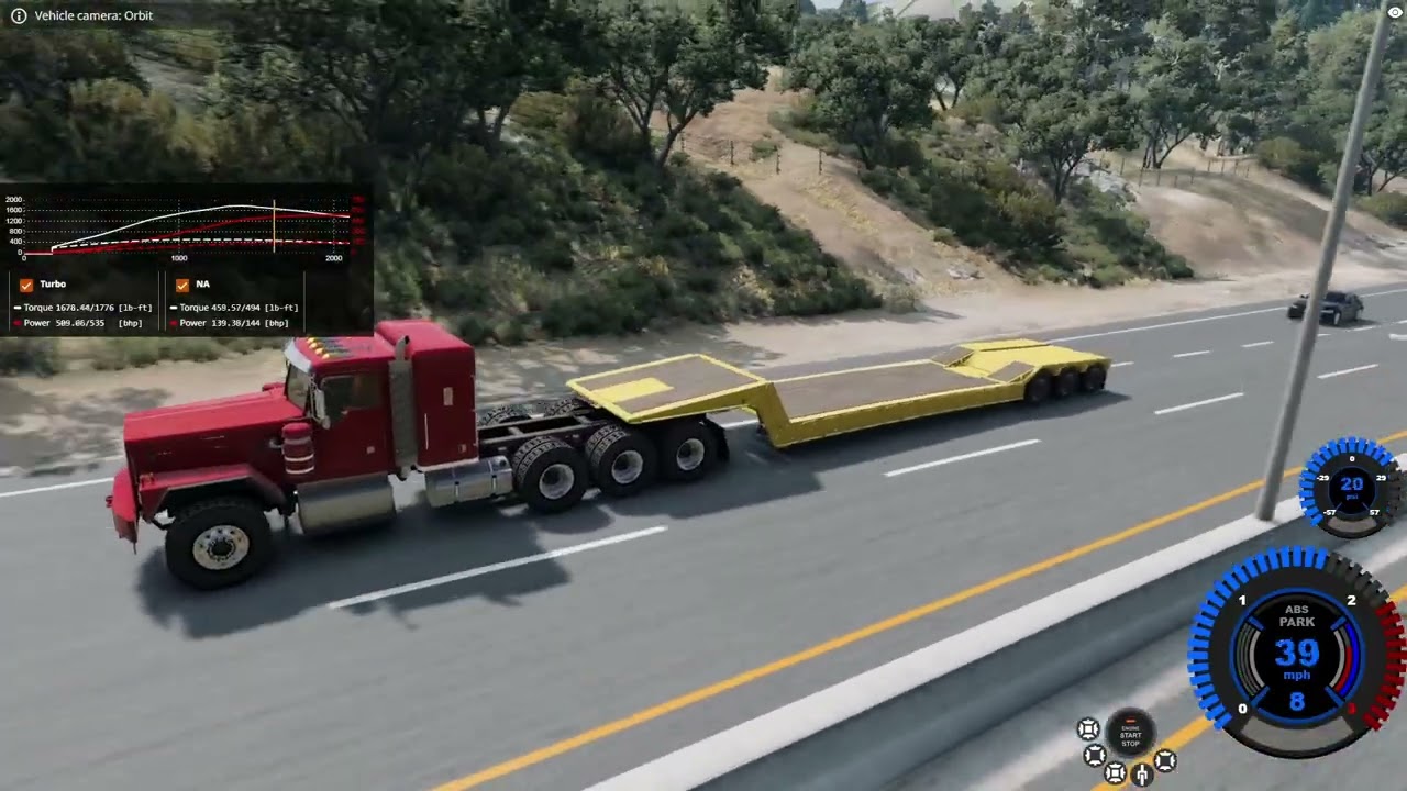 Towing with a KENWORTH C500 in BeamNG.Drive