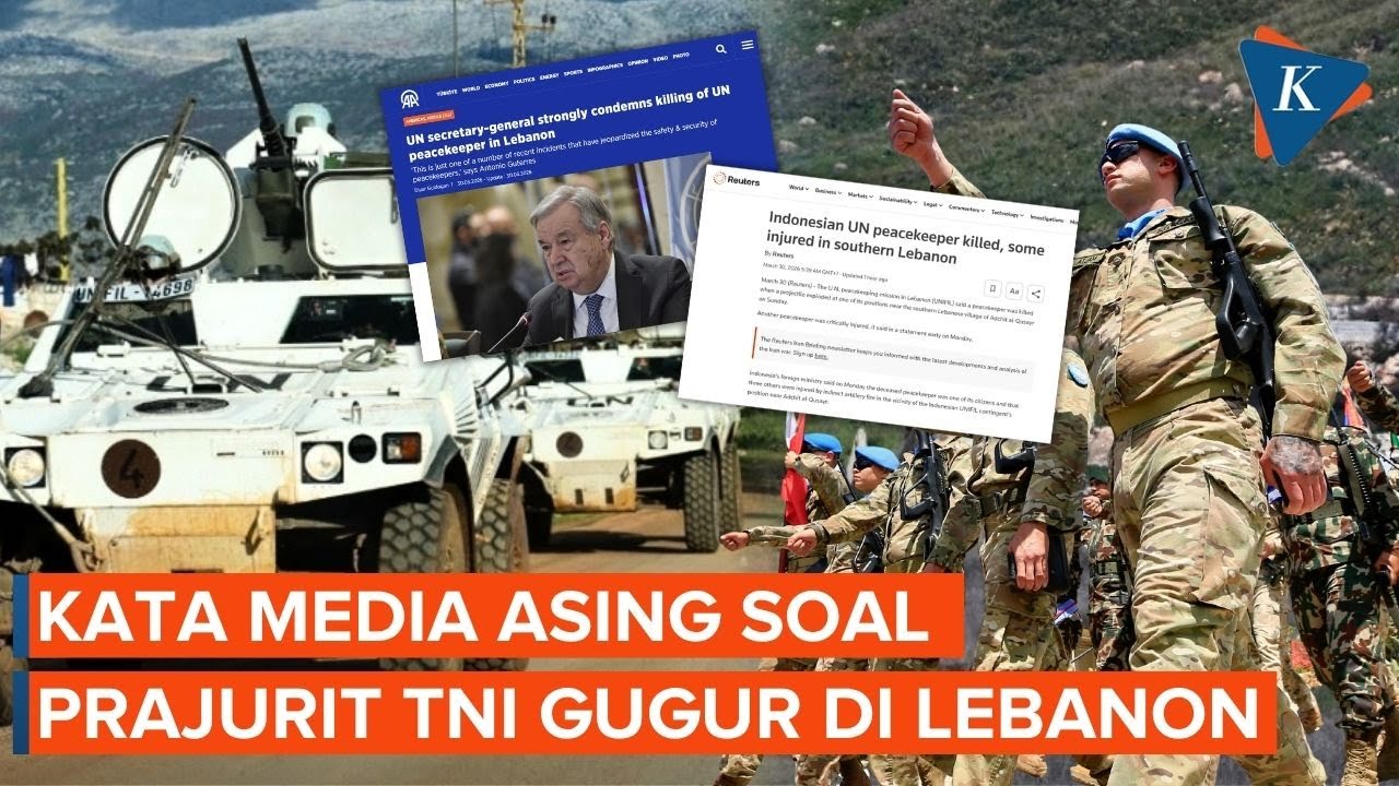 Media Asing Soroti Serangan Israel Tewaskan Prajurit TNI di Lebanon