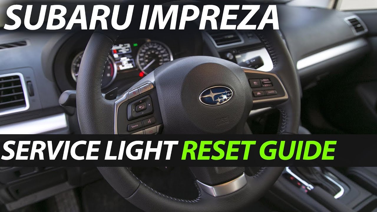 Subaru Impreza - Сброс индикатора замены масла