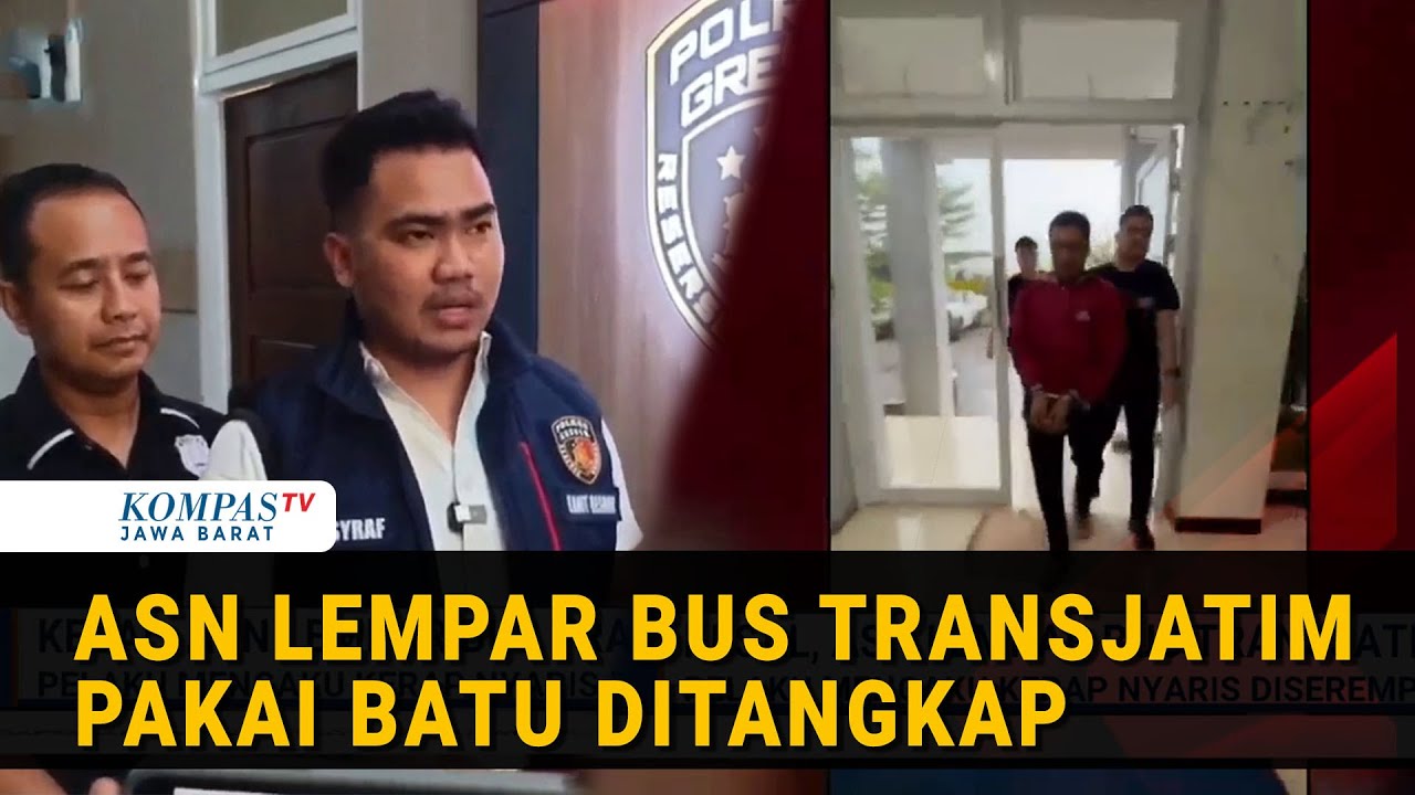 Kesal Hampir Keserempet, ASN Lempar Bus Transjatim Pakai Batu