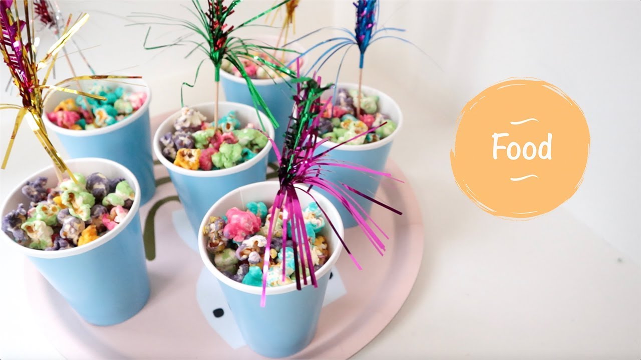 Zoete regenboog popcorn maken - Leuk als traktatie op school!