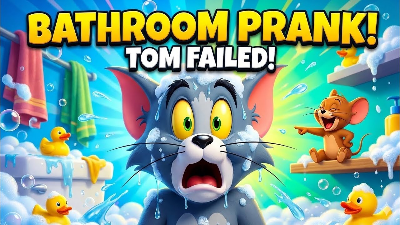 Tom & Jerry Bathroom Prank 😂 | AI Cartoon Shorts | Episode 1