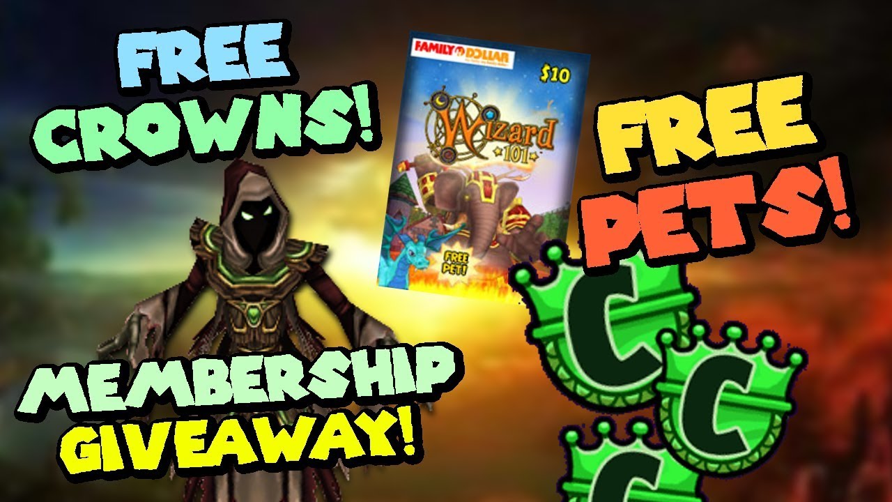 Wizard101 Free Crowns, Membership, Pet Hatching GIVEAWAY