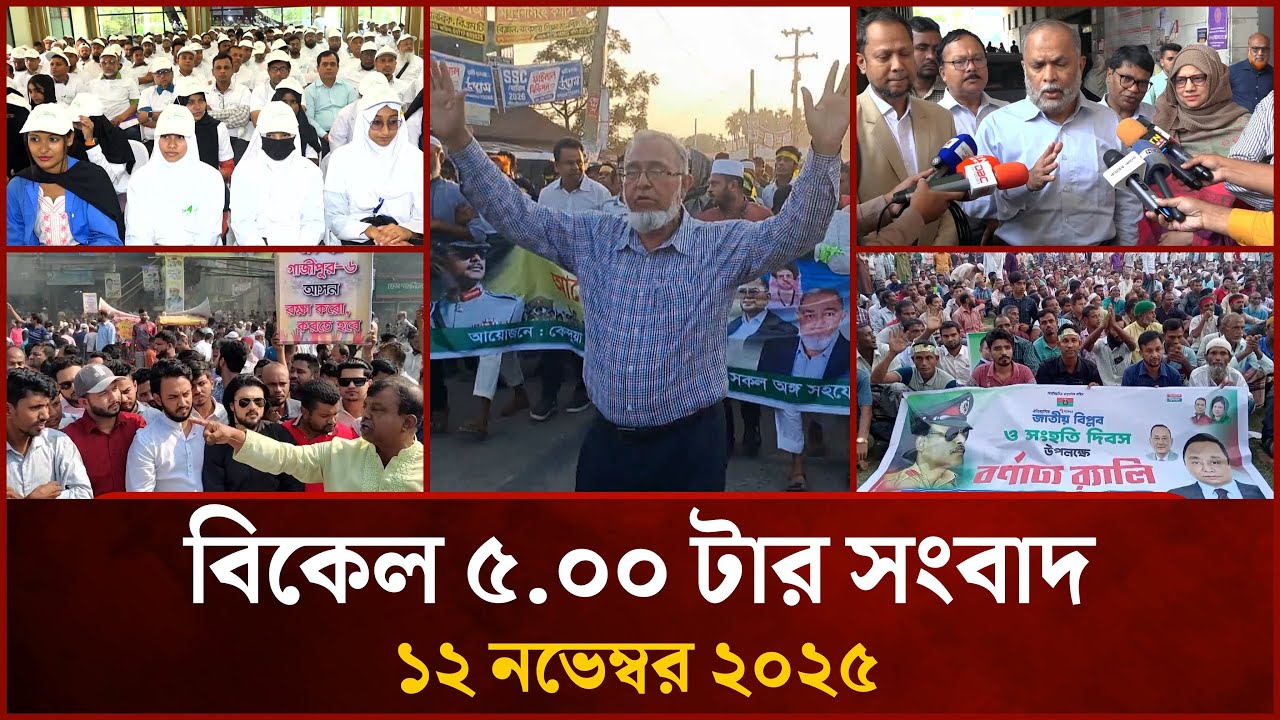 বিকেল ৫ টার মাইটিভি জেলা সংবাদ | ১২ নভেম্বর ২০২৫ | Mytv Zela News 5 PM | 12 Nov 2025