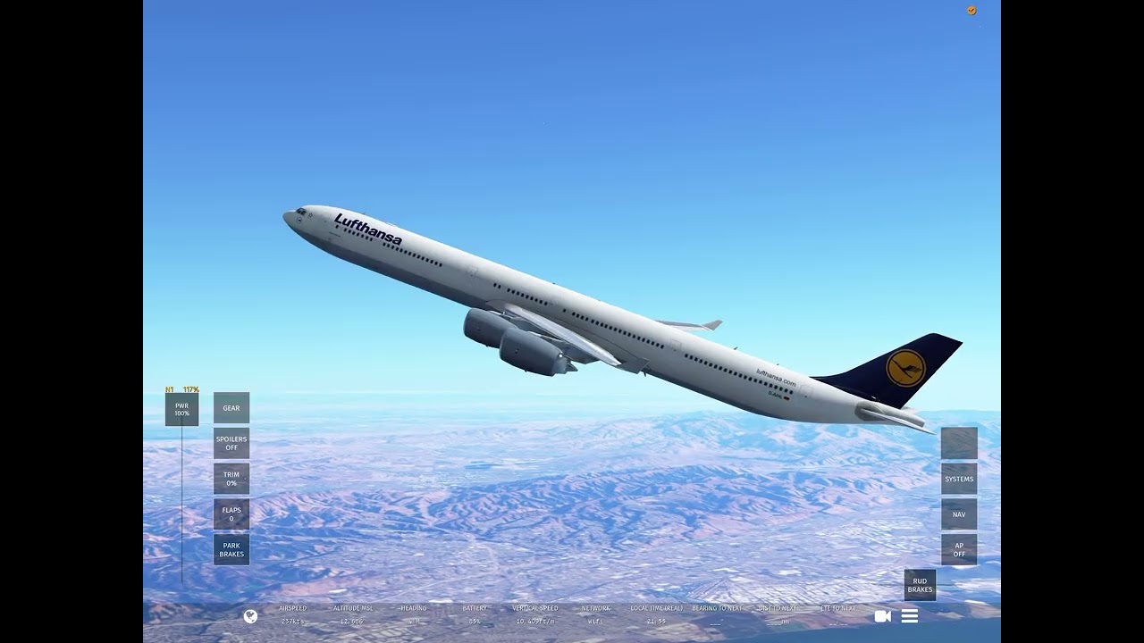 a340 flight with one summers day