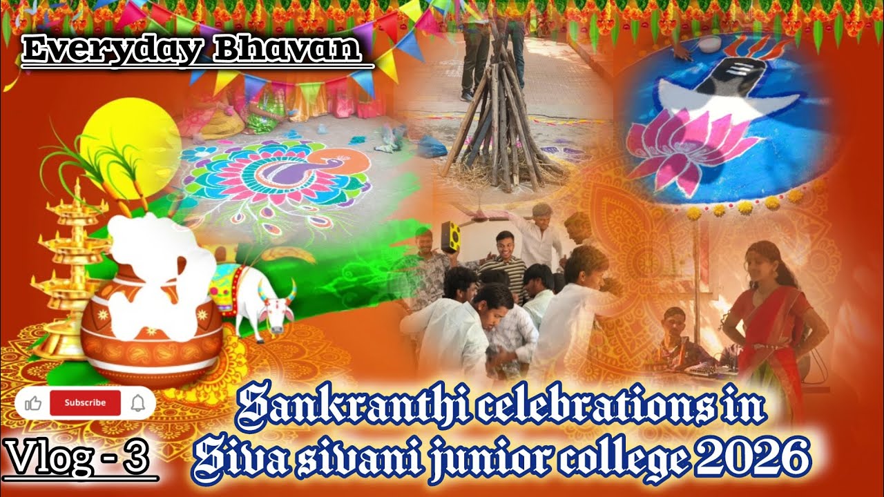 Sankranthi celebrations in Siva sivani junior college 2026 #viral #trending #shorts #video #love 