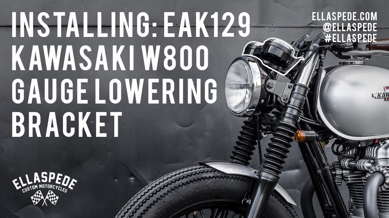 Installing: Ellaspede Kawasaki W800 Gauge Lowering Bracket