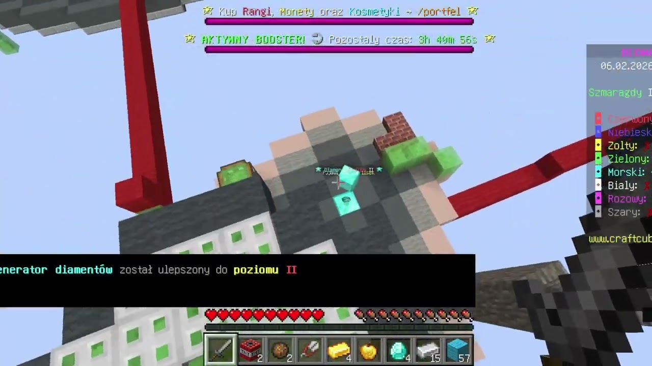Rozwalam typów na bedwars carftcube.pl #bedwars #craftcube