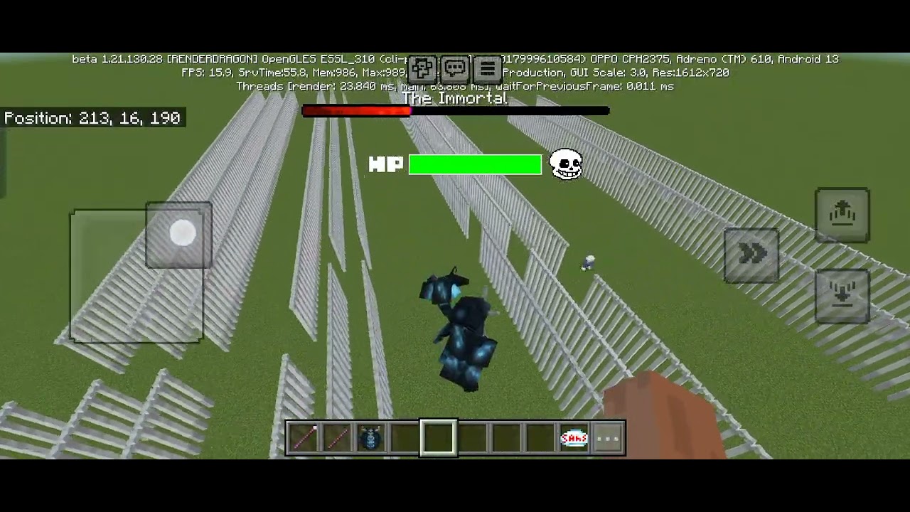 The Immortal vs Sans In Minecraft Bedrock Mob Battles