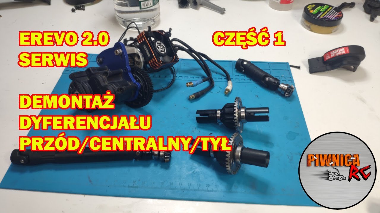 TRAXXAS EREVO 2.0 - SERWIS- DEMONTAŻ DYFERENCJAŁU PRZÓD / CENTRALNY / TYŁ - CZĘŚĆ 1