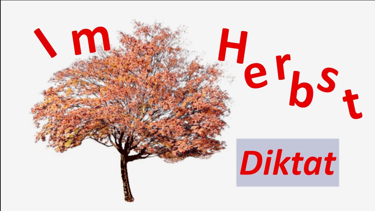 Lerne Deutsch (A1-A2) mit einem Diktat: Im Herbst