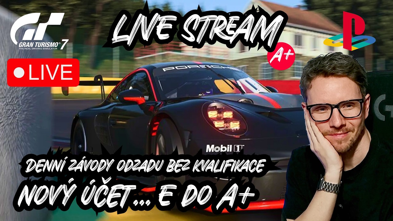 LIVE GT7 | NOVÝ ÚČET.. DENNÍ ZÁVODY OD E DO A+ ODZADU!!!