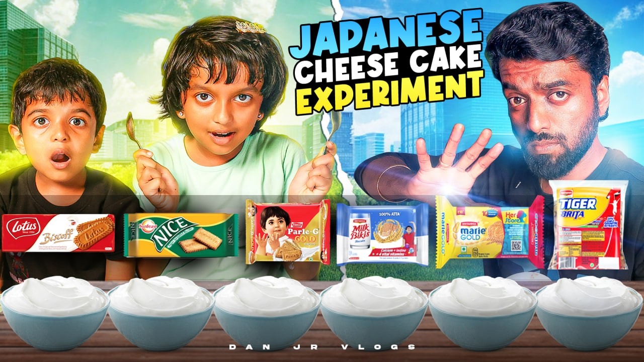 Trending BISCUIT Cheese CAKE செய்வது எப்படி ⁉️🤯 DAN JR VLOGS