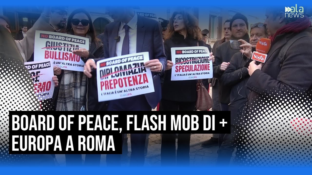 Board of Peace, flash mob di + Europa a Montecitorio, Magi: 