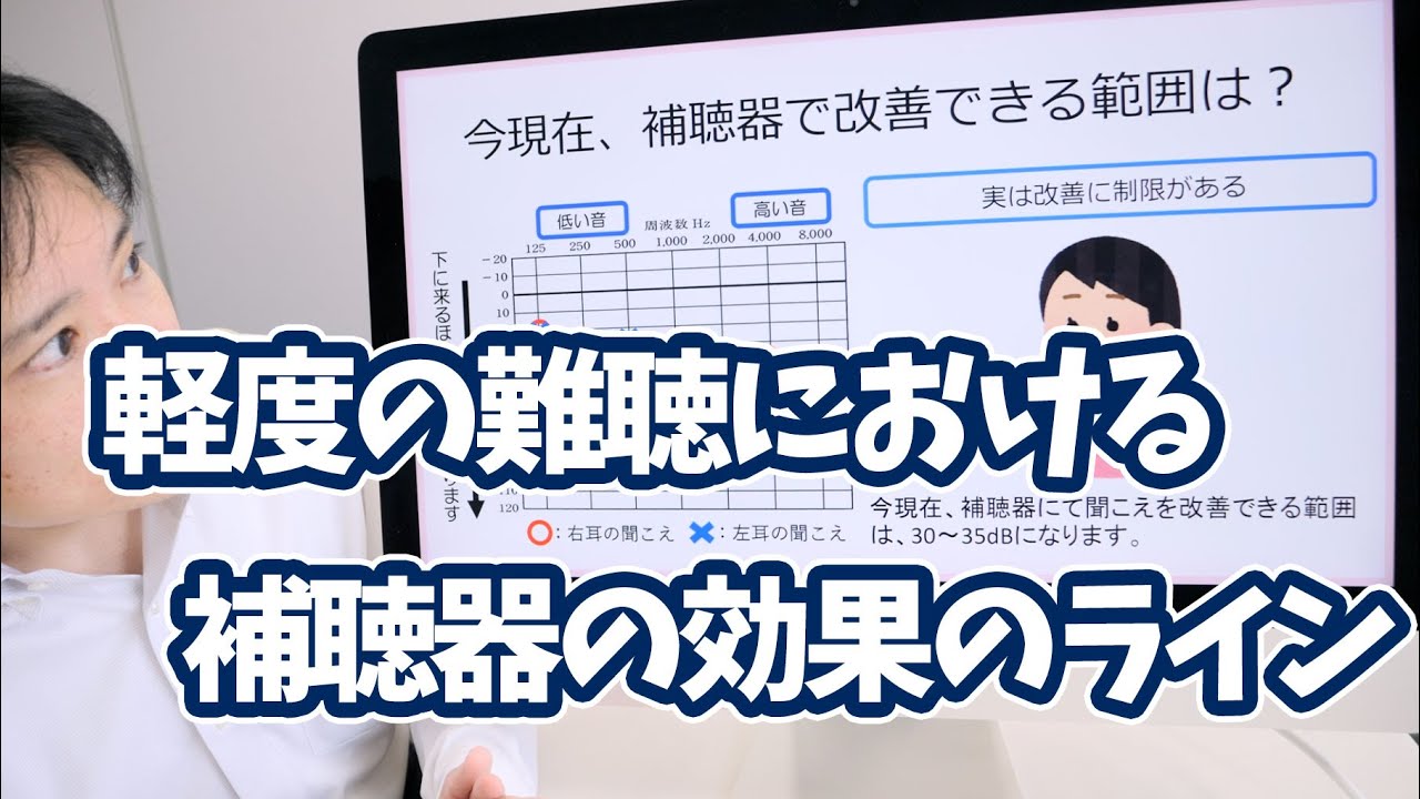軽度の難聴における補聴器の効果のライン