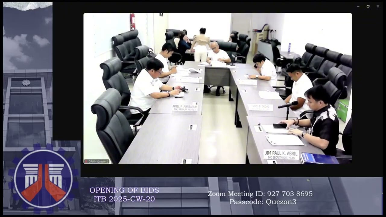 Procurement Livestream for DPWH Quezon 3rd DEO on October 27 (RE-UPLOAD)