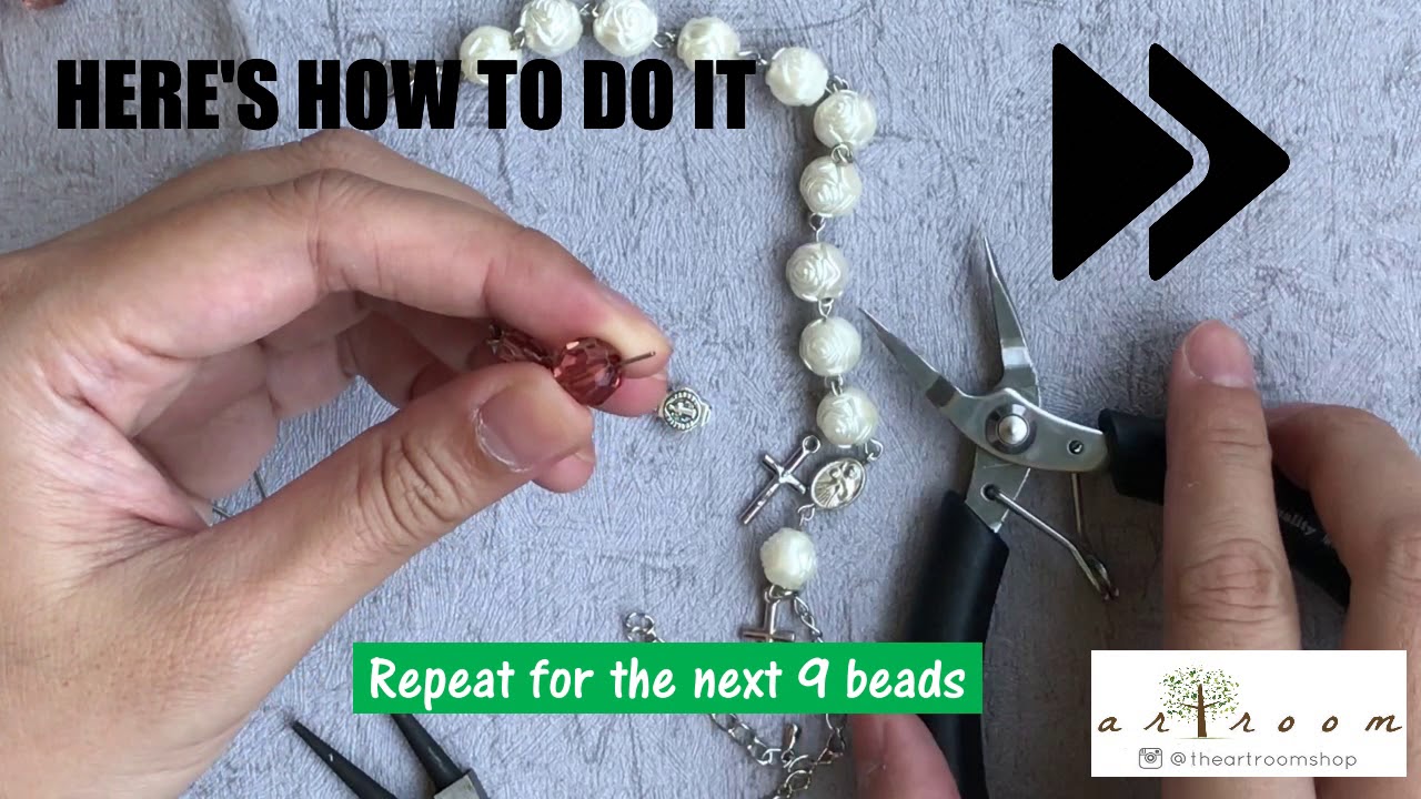 How to make a bracelet rosary by @theartroomshop