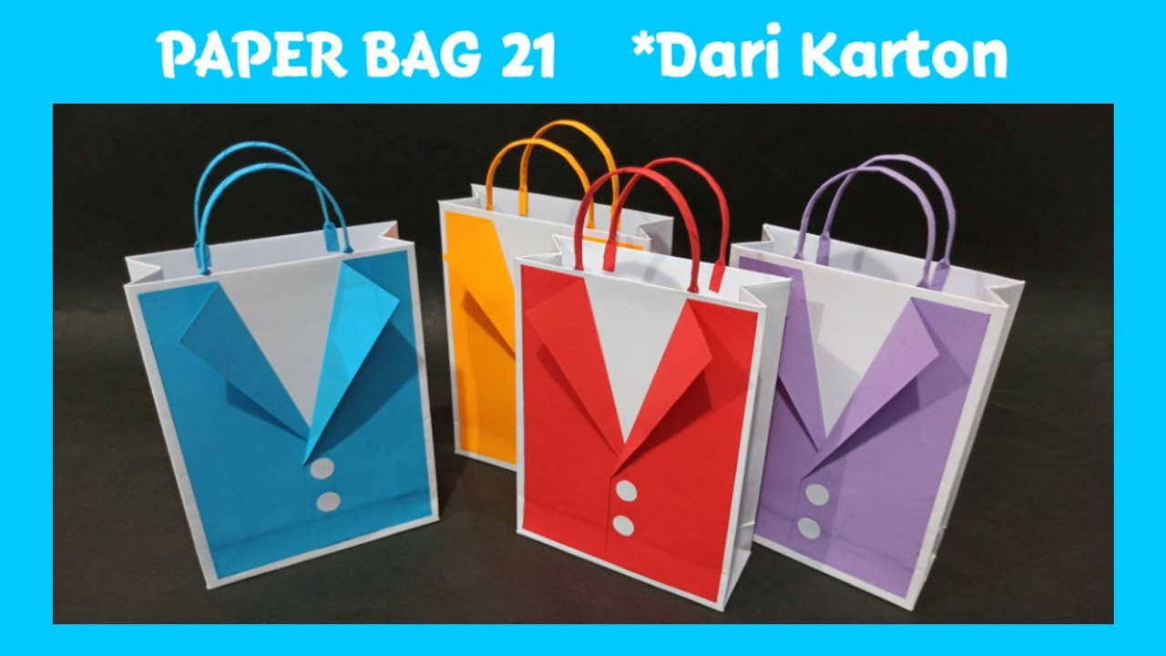 PAPER BAG 21 Unik dari kertas Karton - Souvenir Bag / Tas souvenir - Gift Bag Tutorial