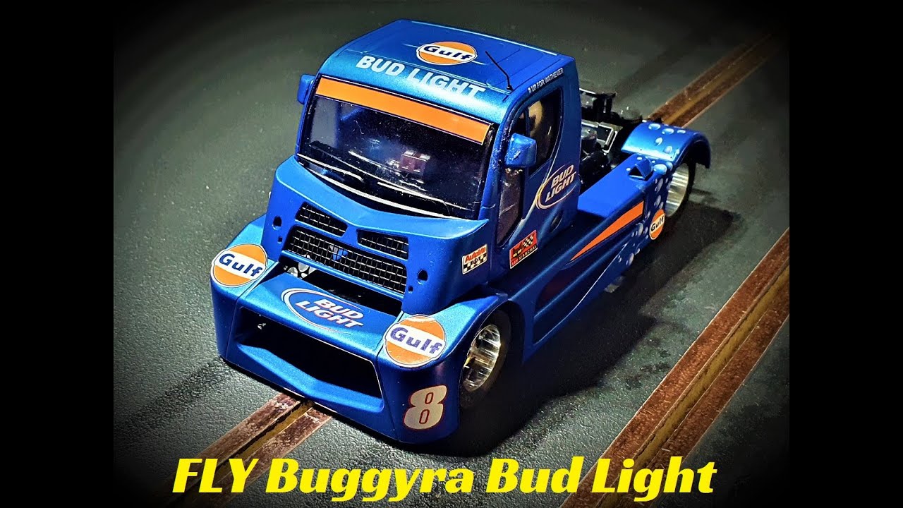 FLY Buggyra Bud Light Modified 1:32 Slot Truck Test laps