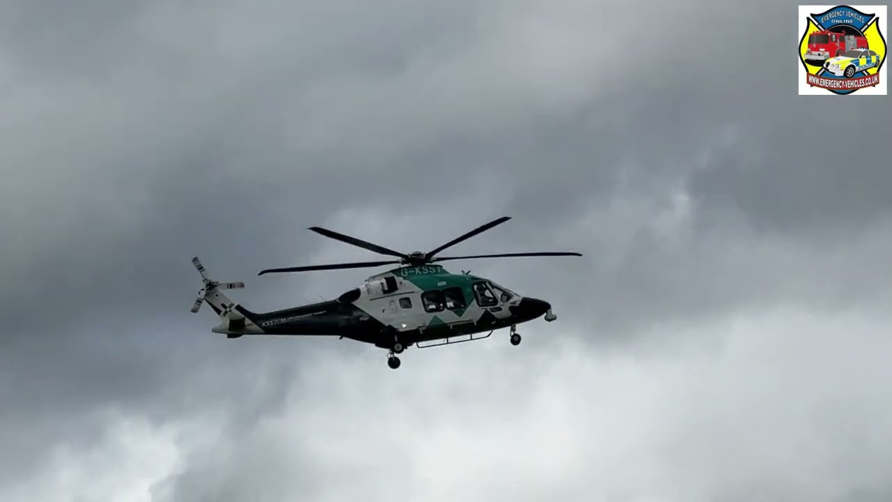 Kent Surrey and Sussex Air Ambulance Agusta Westland AW169 G-KSST - landing at Rochester Airport