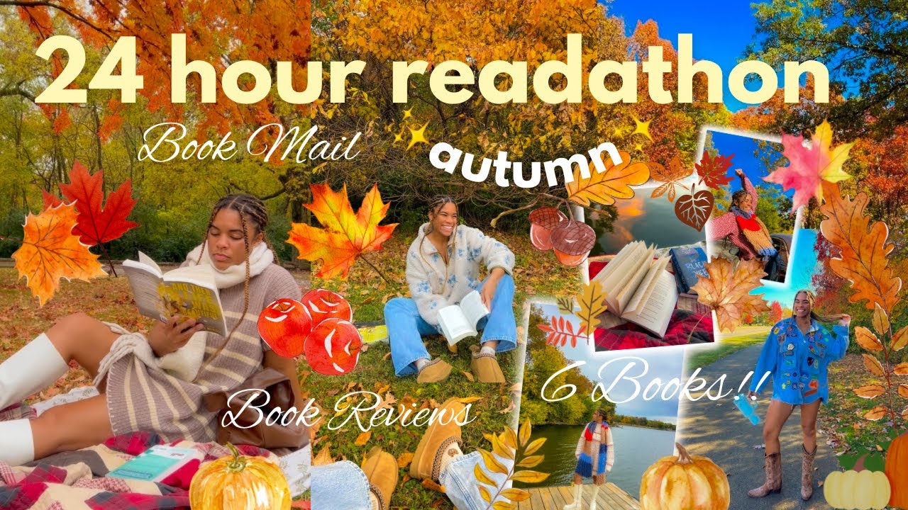 24 HOUR *AUTUMN* READATHON 🍁 how many autumn books can i read in 24 hours? 🧦🕯️ fall books, book haul