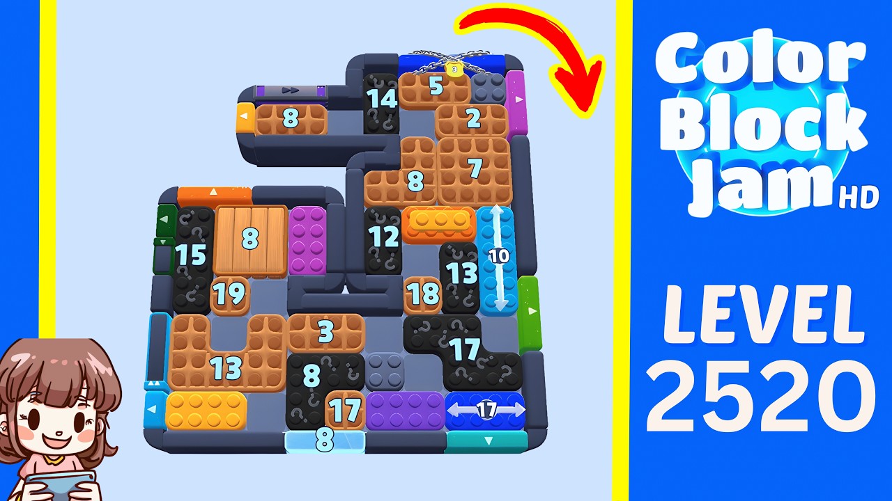 Color Block Jam Level 1609 (2520) Solution Walkthrough