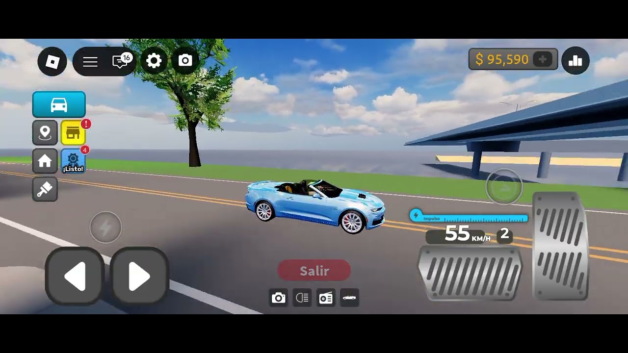 Jugando Roblox pero manejando mi Chevrolet Camaro SS 