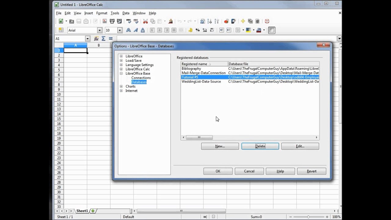 LibreOffice Base (05) Registry and Export Data to a Calc File