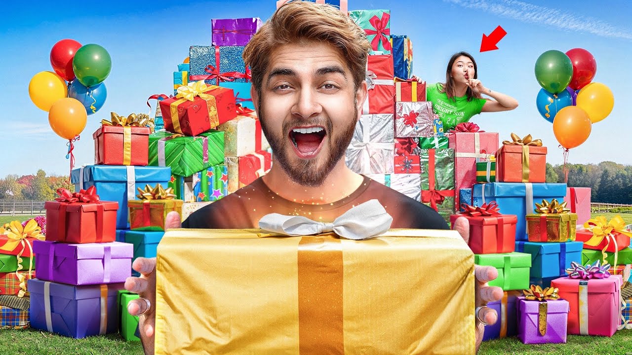 Surprising My Boyfriend With 100 Gifts On His Birthday! 🎉