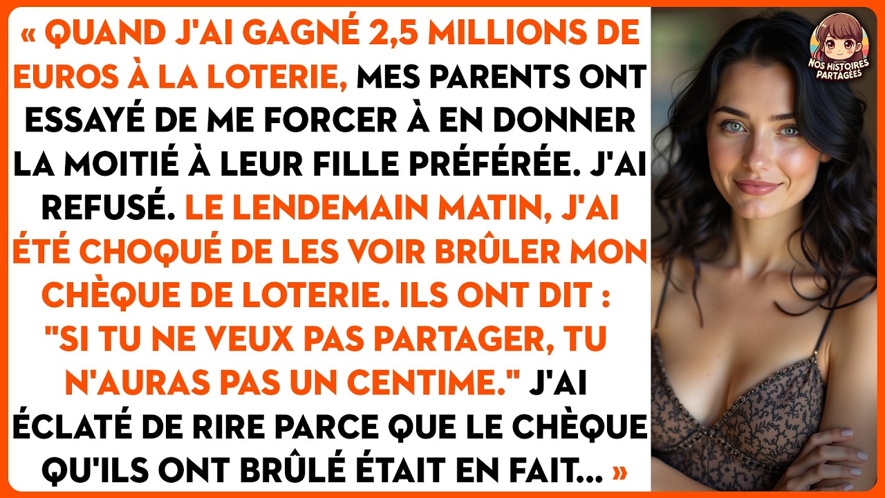 Quand j'ai gagné 2,5 millions de euros à la loterie, mes parents ont essayé de me forcer à en donner