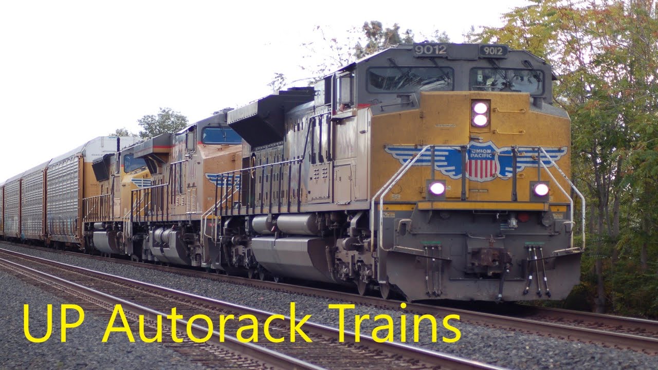 Union Pacific Autorack Trains In Sacramento (Compilation)