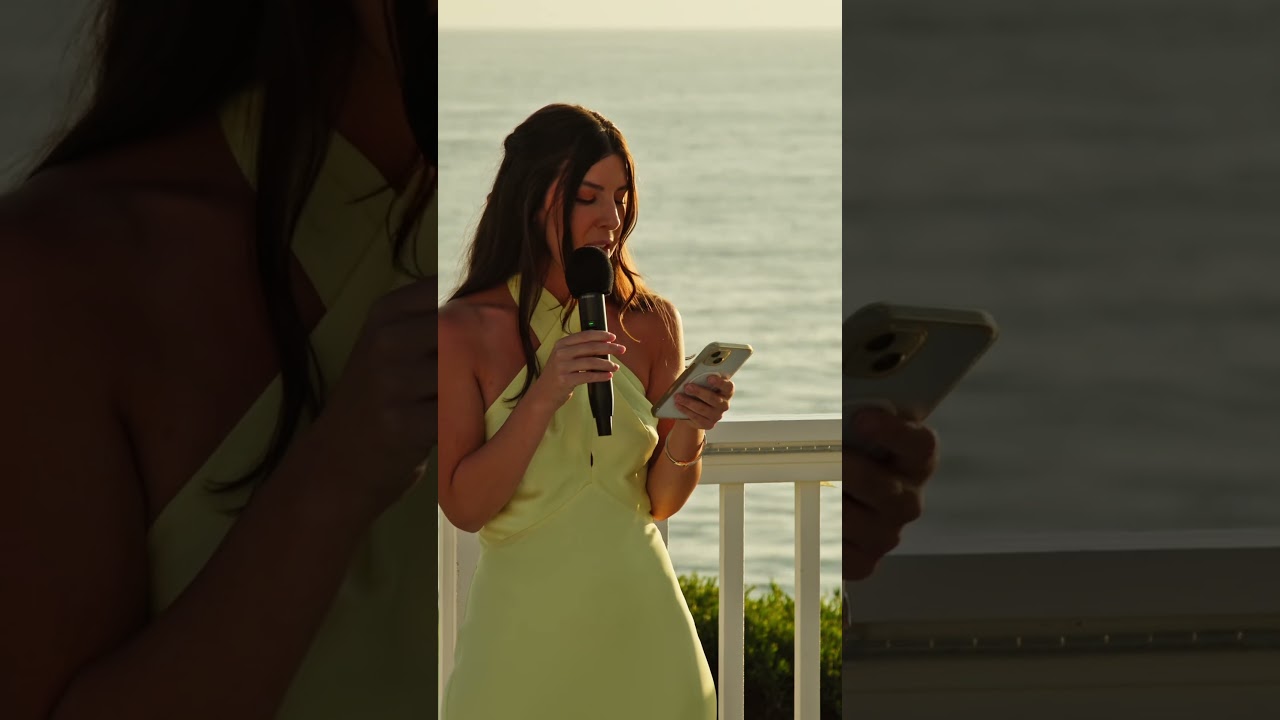Wedding speech example. Laguna beach, CA.