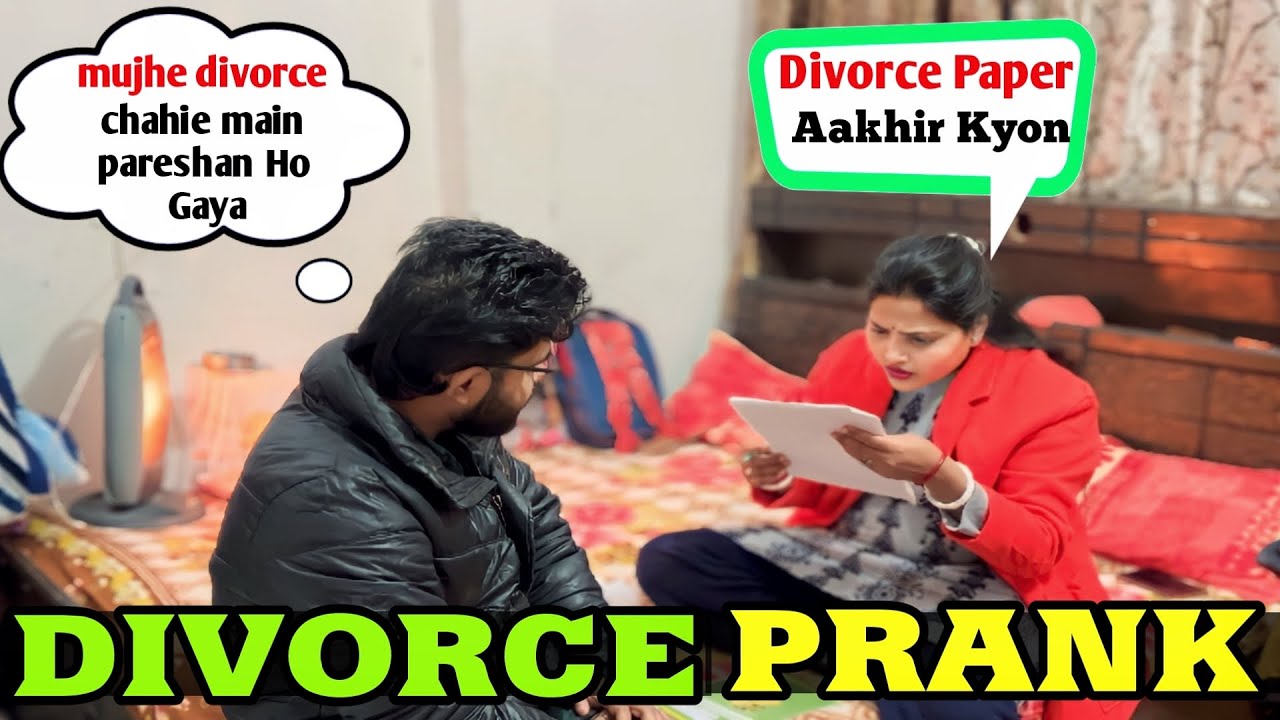 Divorce Prank On Wife 😨!! Tujhse Pareshan Hun Main ! Prank on Wife #funny #comedy #prank #droyvlogs