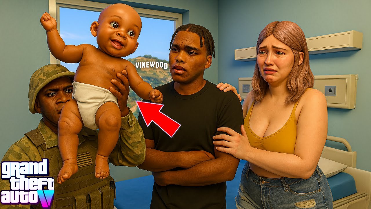 🥺👶🏽❤️Franklin Meets His Autistic Grandchild🥺👶🏽❤️GTA 5 Teen Dad Real Life Mod Season 1 Episode 3