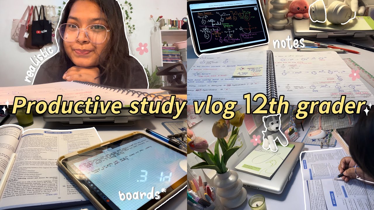 PRODUCTIVE STUDY VLOG ✨📚CBSE 12th Grader | Question Banks for Boards Prep🌷