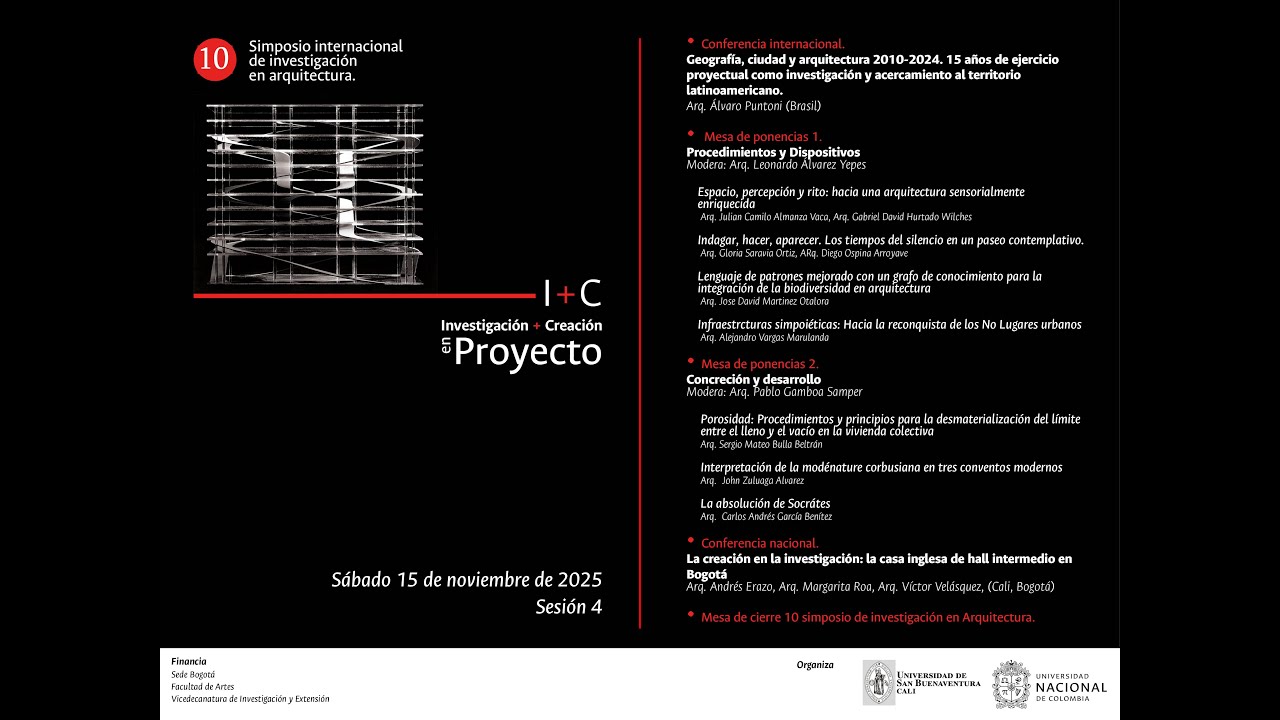 10° Simposio de investigación en Arquitectura. Sesión n°4