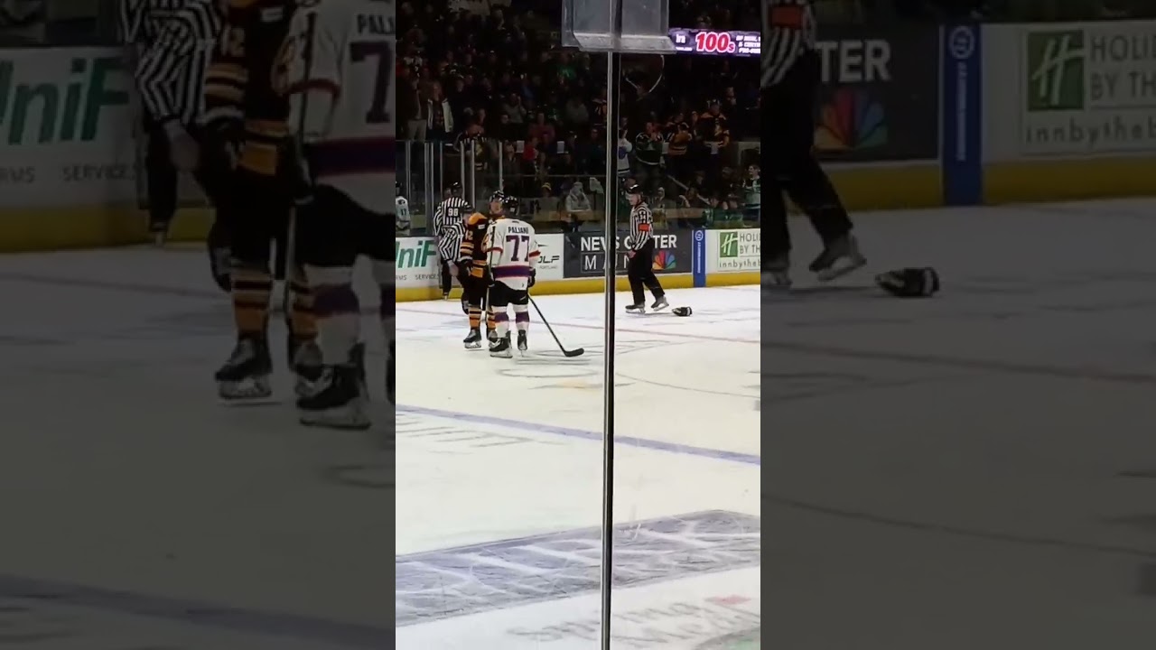 glass shatters fight breaks out causes a delay of game 