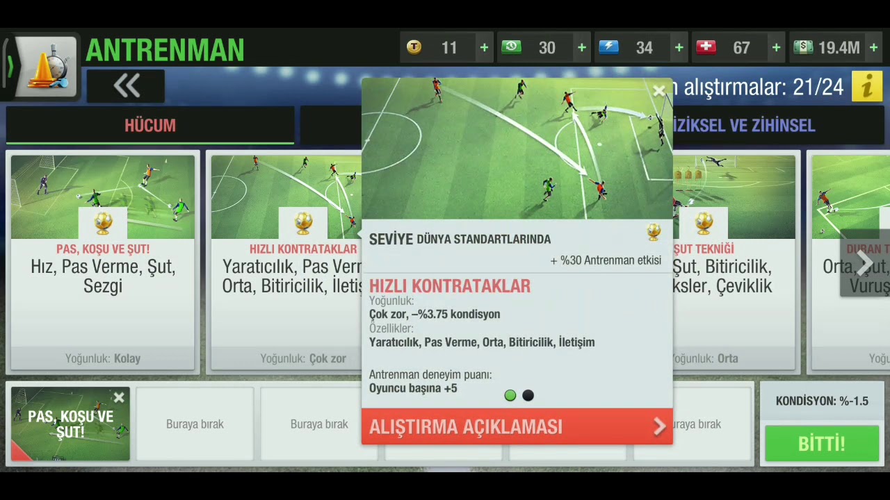 Top Eleven 2020 - AML ve AMR Geliştirme Antrenman Taktikleri - Doğru ve En Verimli Antrenman Seçimi