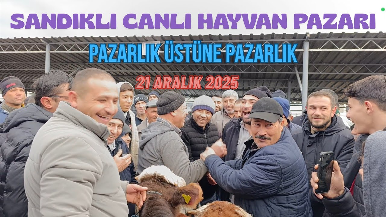 AFYON SANDIKLI CANLI HAYVAN PAZARI 21 ARALIK 2025 - YENİ BOL PAZARLIKLI VİDEO