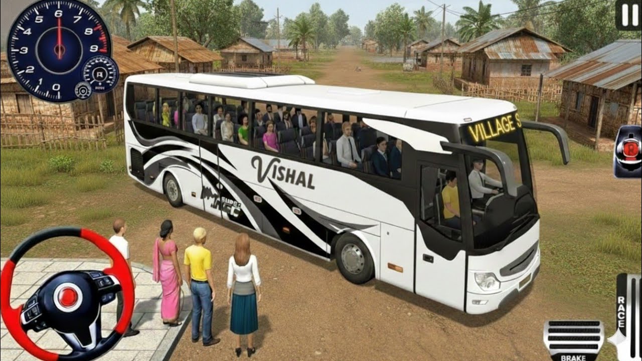 Indian Bus Transport from Village 🥰 - To city 😅 #bus #truck #game