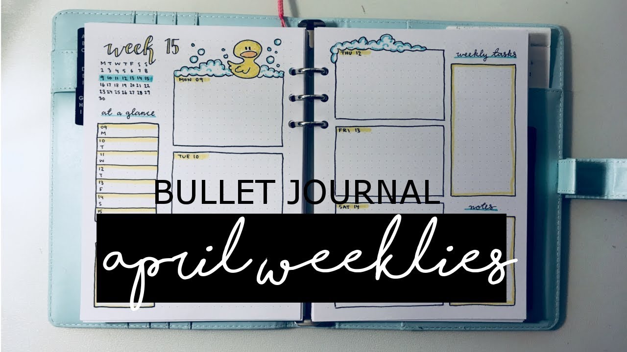 APRIL 2018 Bullet Journal Weeklies Setup // PLAN WITH ME