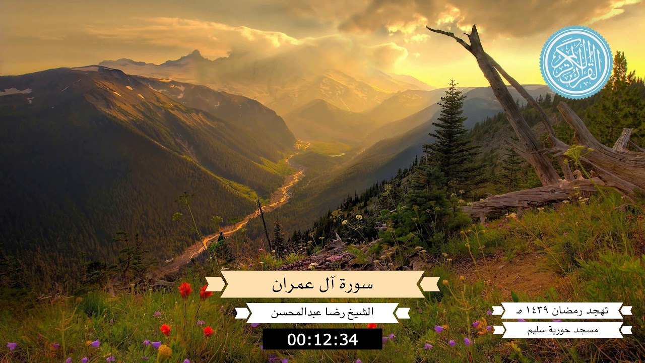 الشيخ رضا عبدالمحسن سورة آل عمران تهجد رمضان ١٤٣٩هـ