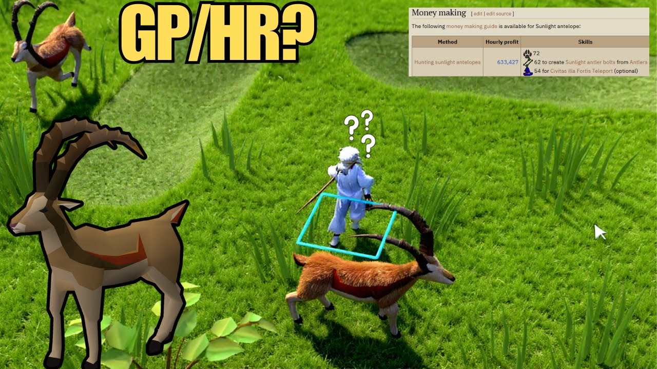 Hunting Sunlight Antelopes for 1 Hour | Testing OSRS Wiki Money Making Methods #2
