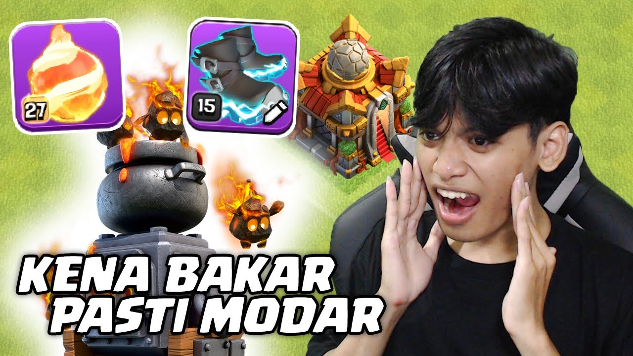 TERLALU PANAS! BAKAR BAKAR BASE TH16 PAKE TUNGKU - COC Indonesia