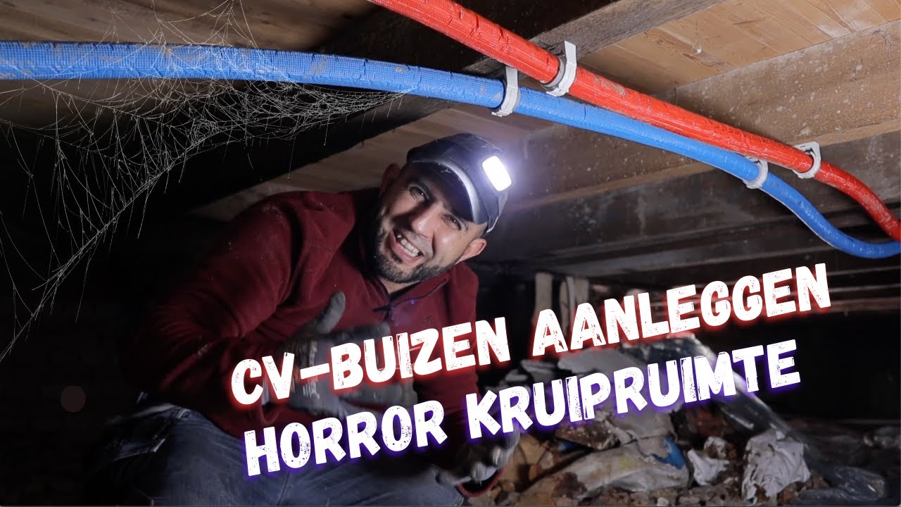 Leer Geïsoleerde cv-leidingen aanleggen in een Horror kruipruimte deel 1 3