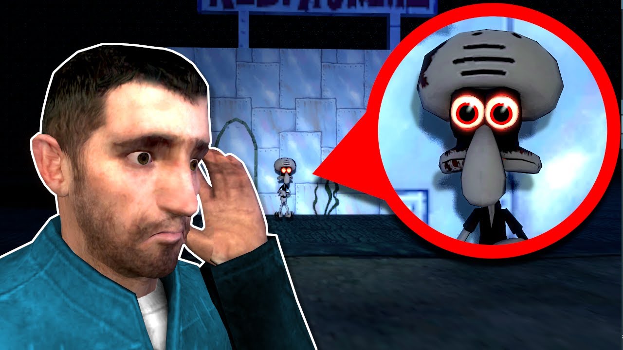 CURSED SQUIDWARD IS AFTER ME! - Garry's Mod Gameplay